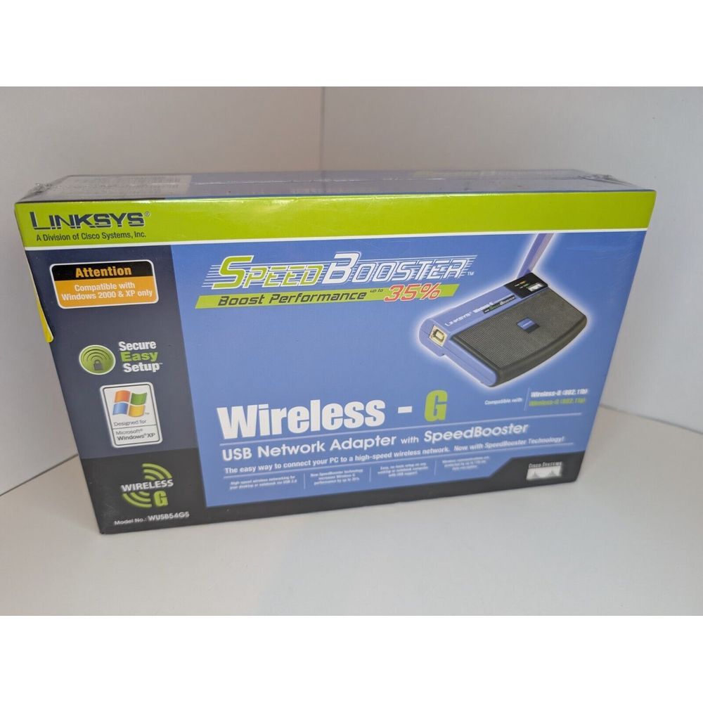 Linksys WUSB54GS-UK  Wireless-G USB Network Adapter with SpeedBooster brand‎ new